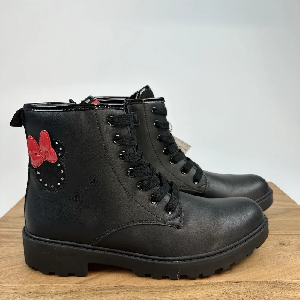 New Girls Geox J.‎ Casey Ankle Boots Disney Minnie Mouse Size EU 38 / 5.5 Y